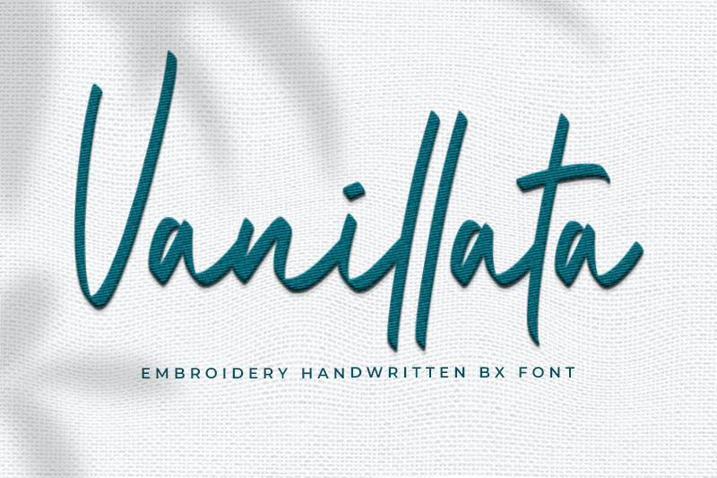 Vanillata Embroidery Handwritten Font