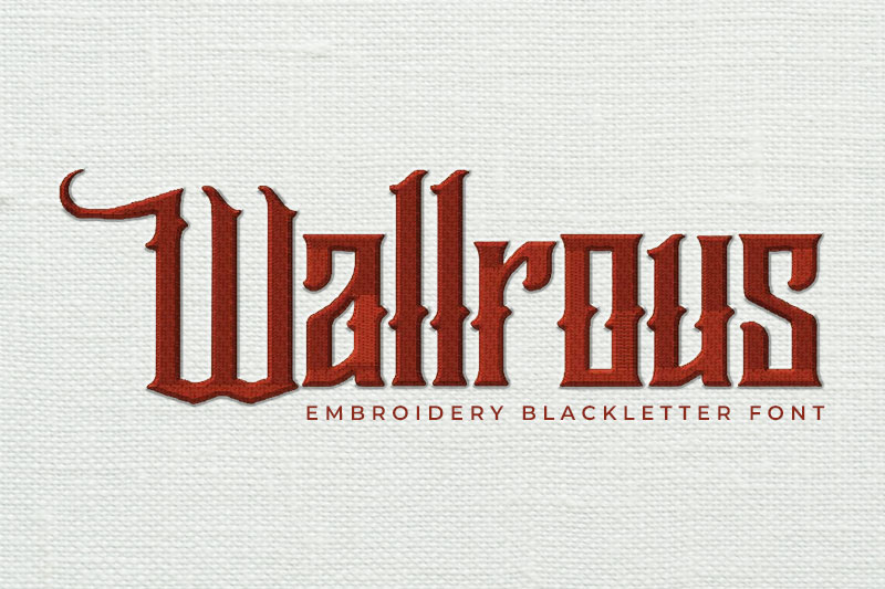 Wallrous Embroidery Blackletter Font