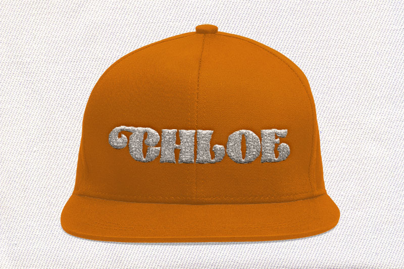 Water Orange Embroidery Serif Font