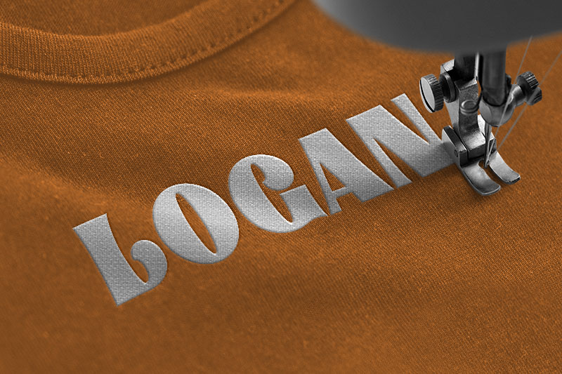 Water Orange Embroidery Serif Font