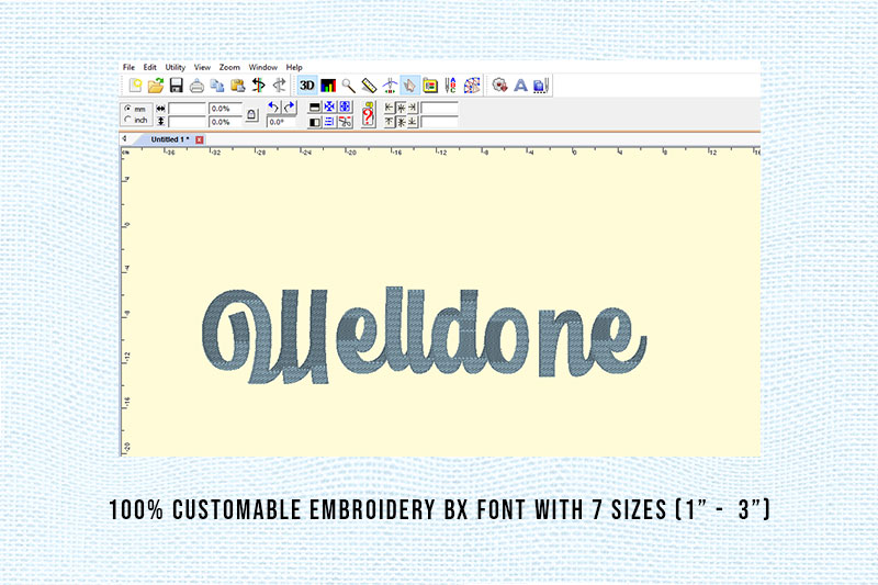 Welldone Embroidery Script Font