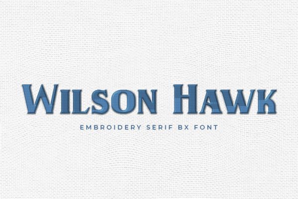 Wilson Hawk Embroidery Serif Font