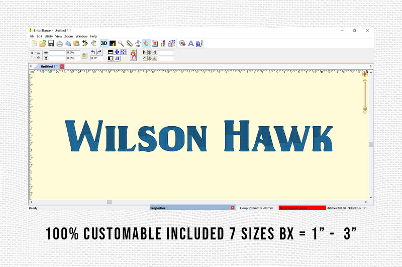 Wilson Hawk Embroidery Serif Font
