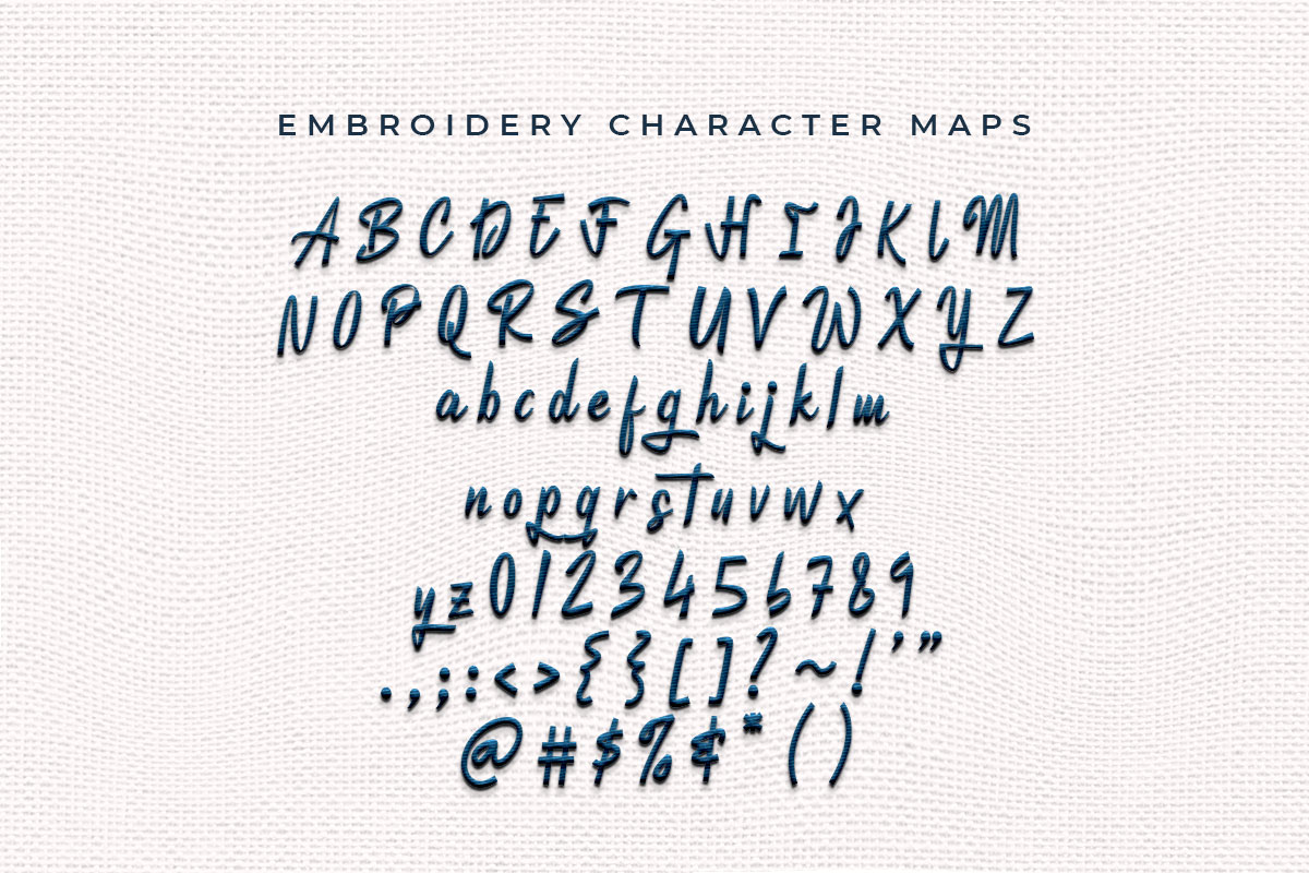 Winnipegosis Embroidery Script Font