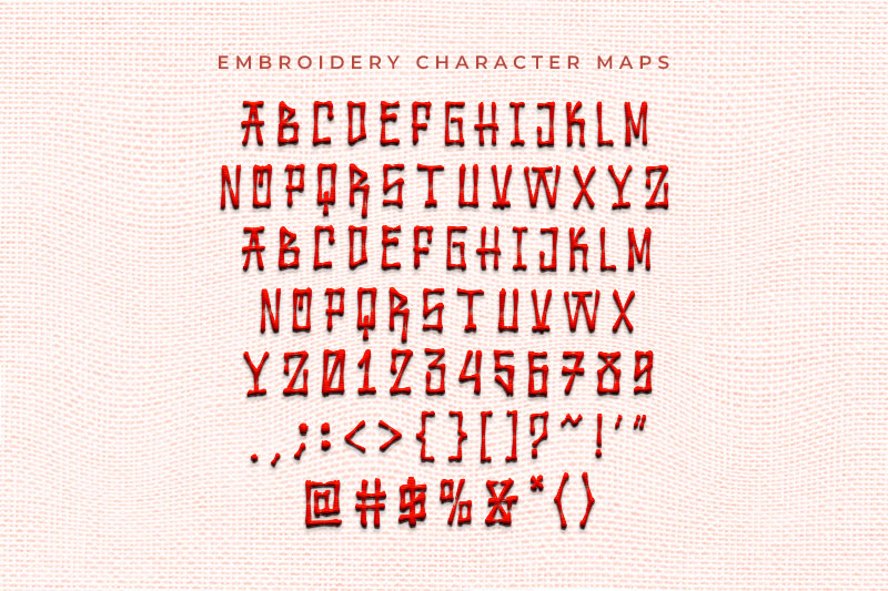 Wolfraid Embroidery Horror Font