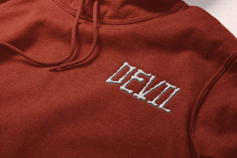 Wolfraid Embroidery Horror Font