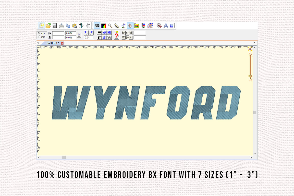 Wynford Embroidery Sans Serif Font