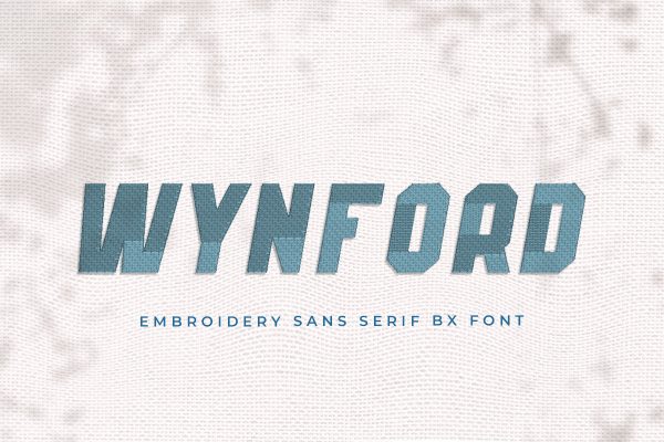 Wynford Embroidery Sans Serif Font
