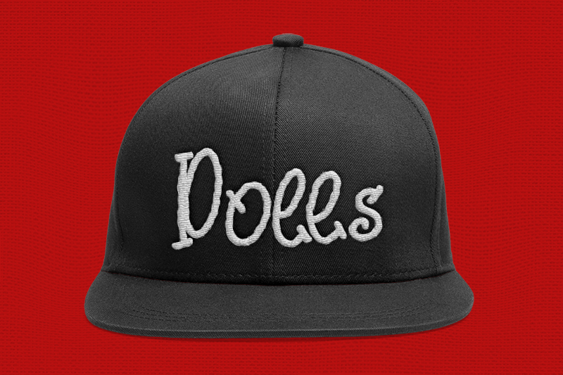 Yellow Craft Embroidery Christmas Font