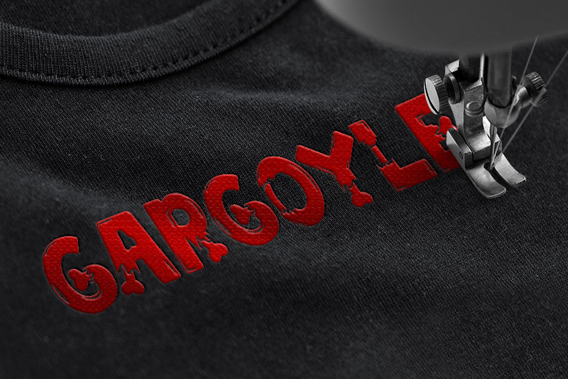 Zombie City Embroidery Horror Font