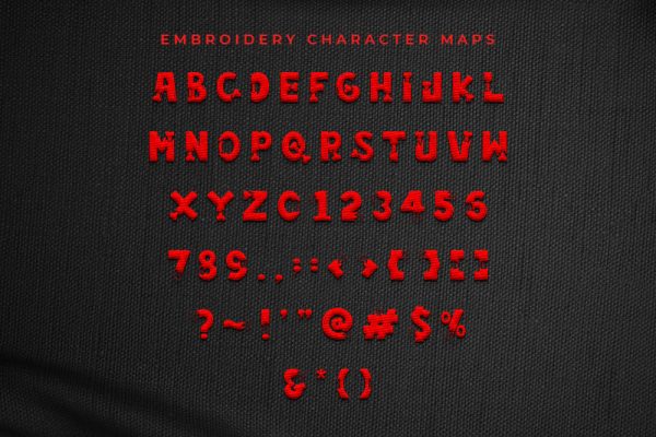 Zombie City Embroidery Horror Font