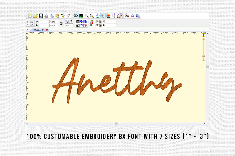 Anetthy Embroidery Script Font