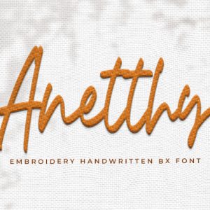 Anetthy Embroidery Script Font
