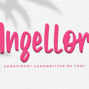 Angellora Embroidery Handwritten Font