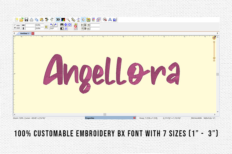 Angellora Embroidery Handwritten Font