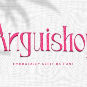 Anguishop Embroidery Serif Font