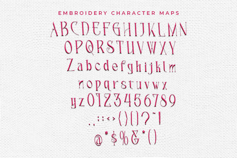 Anguishop Embroidery Serif Font