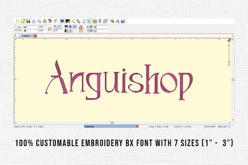 Anguishop Embroidery Serif Font