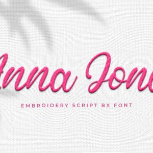 Anna Jones Embroidery Script Font