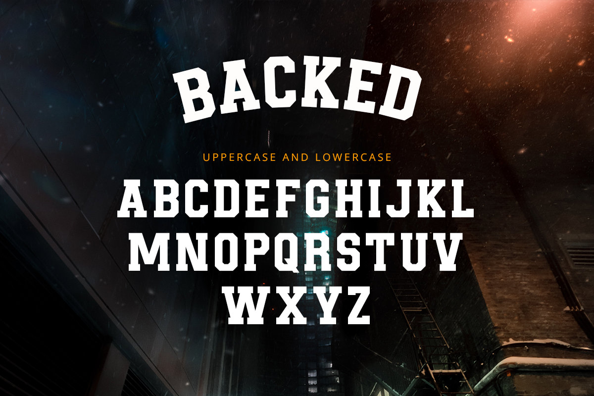 Backed Varsity Font