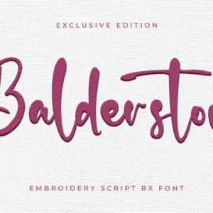 Balderston Embroidery Script Font