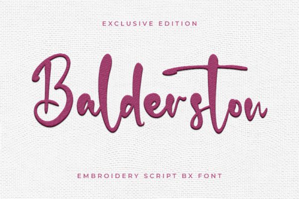 Balderston Embroidery Script Font