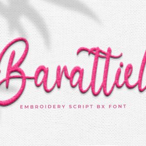 Barattiel Embroidery Script Font