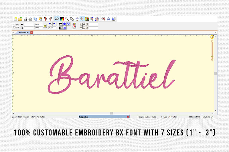 Barattiel Embroidery Script Font