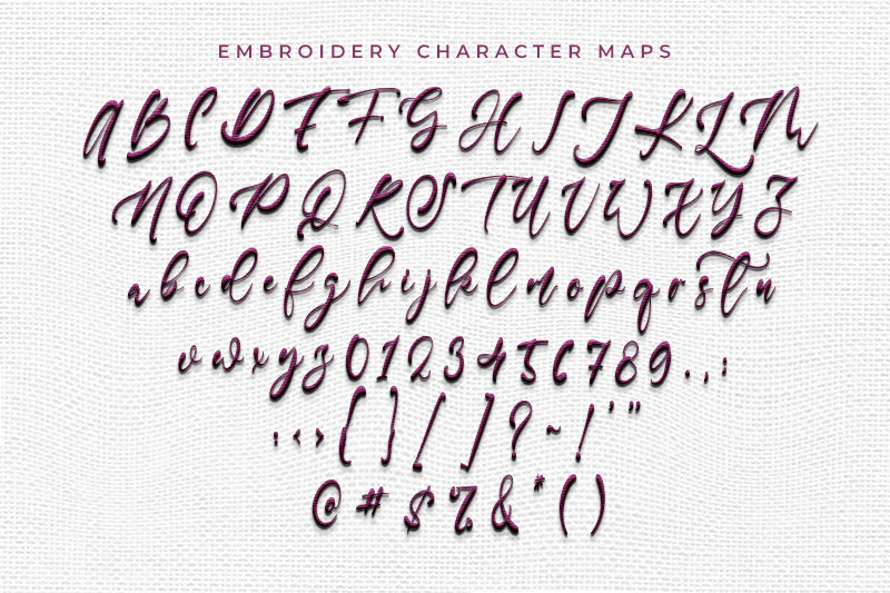 Betty Sean Embroidery Script Font