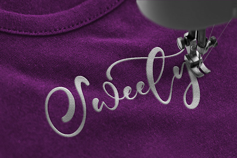 Betty Sean Embroidery Script Font