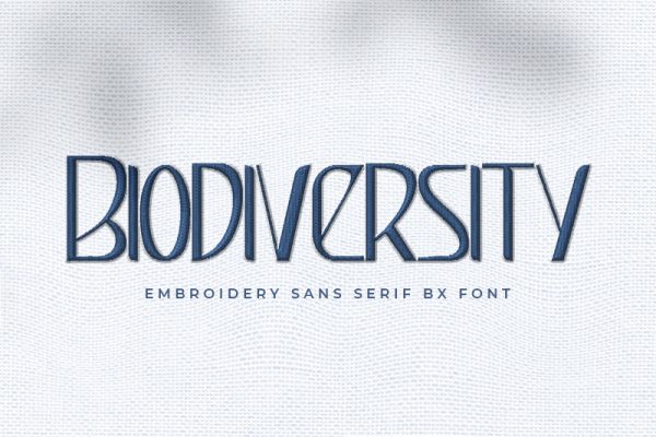 Biodiversity Embroidery Sans Serif Font