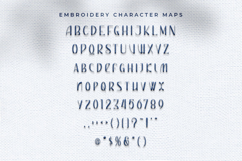 Biodiversity Embroidery Sans Serif Font