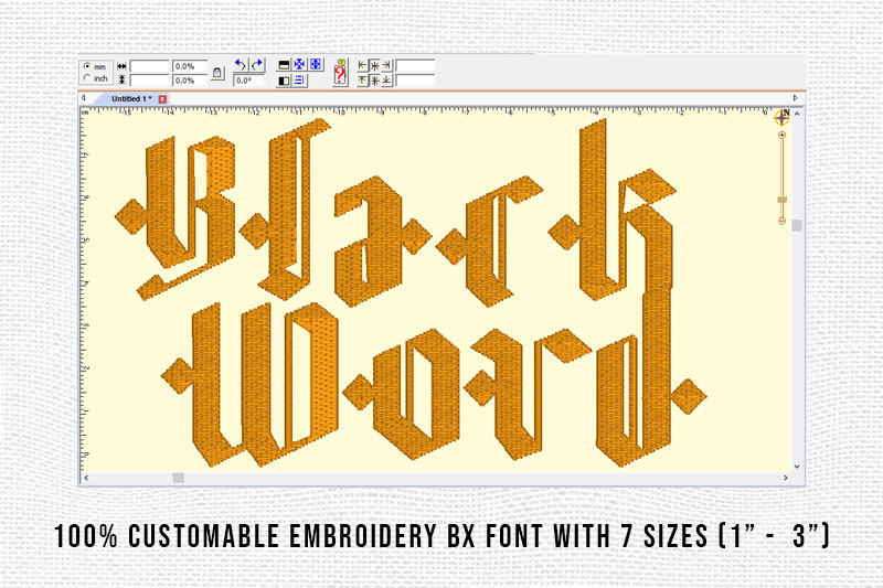 BlackWord Embroidery Blackletter Font