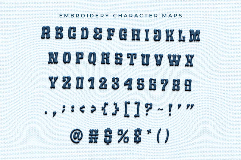 Bluehero Embroidery Decorative Font