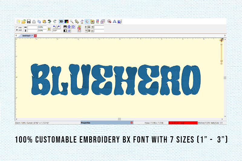 Bluehero Embroidery Decorative Font