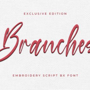 Branches Embroidery Script Font