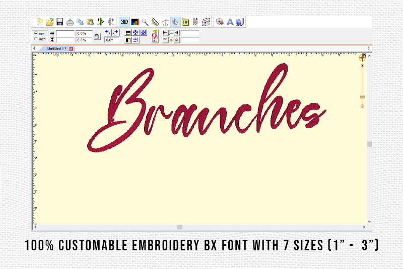Branches Embroidery Script Font