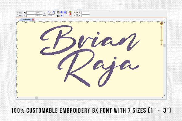 Brian Raja Embroidery Script Font