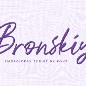 Bronskiy Embroidery Script Font