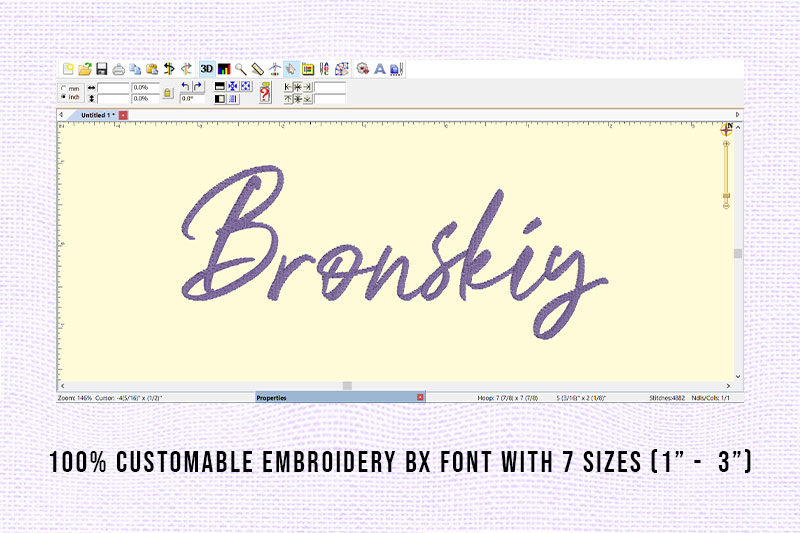 Bronskiy Embroidery Script Font