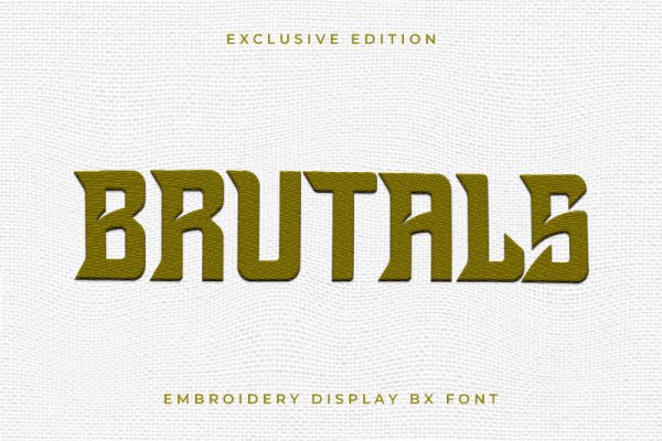 Brutals Embroidery Display Font