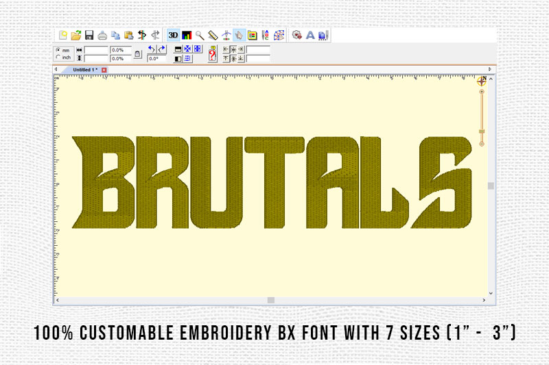 Brutals Embroidery Display Font