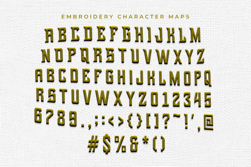 Brutals Embroidery Display Font