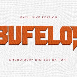 Bufelos Embroidery Display Font