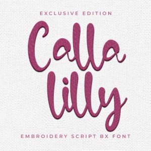 Calla Lilly Embroidery Script Font
