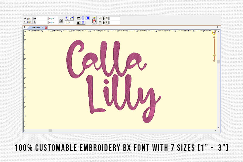 Calla Lilly Embroidery Script Font