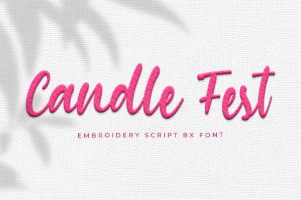 Candle Fest Embroidery Script Font