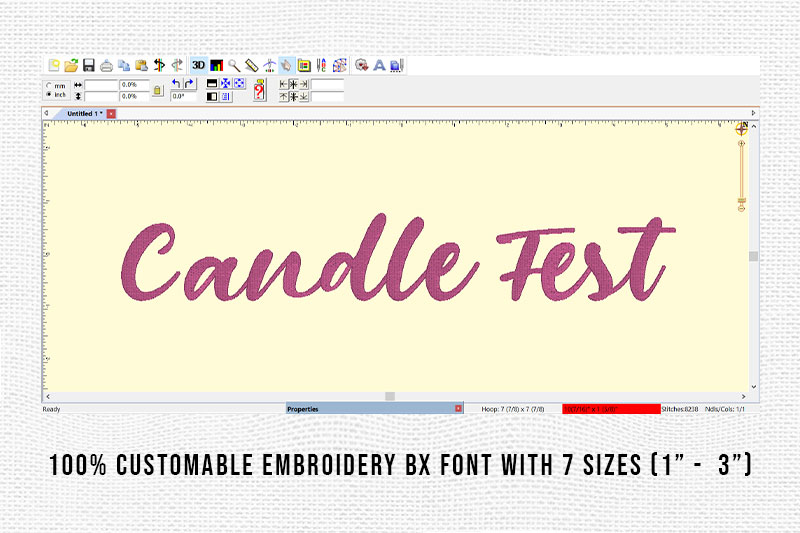 Candle Fest Embroidery Script Font
