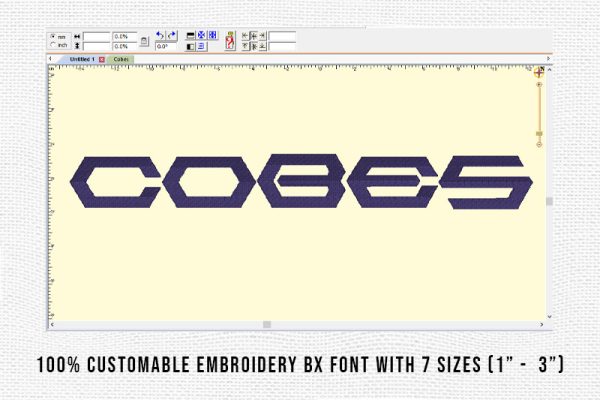 Cobes Embroidery Futuristic Font