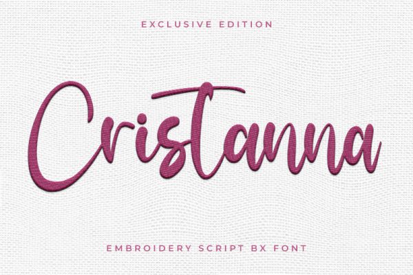 Cristanna Embroidery Script Font